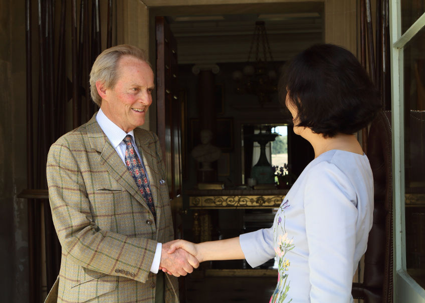 Duke of Wellington warmly welcomed guests from Wellington College China and the College at Stratfield Saye