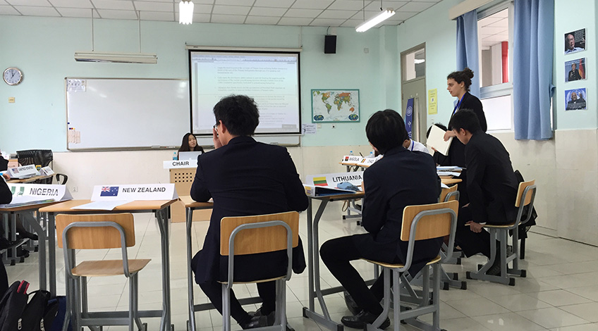 Wellington Year 12 pupils attending the MODEL UNITED NATIONS