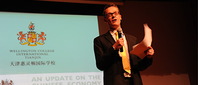 Henry Bell – Chief Economist at the UK Embassy in Beijing, speaks at Wellington College International Tianjin