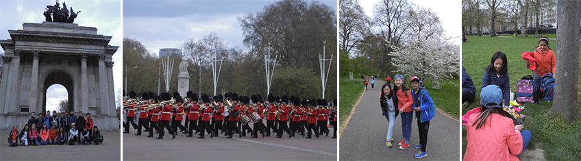 Year 6 UK Trip - changing of the guard and a play in the park